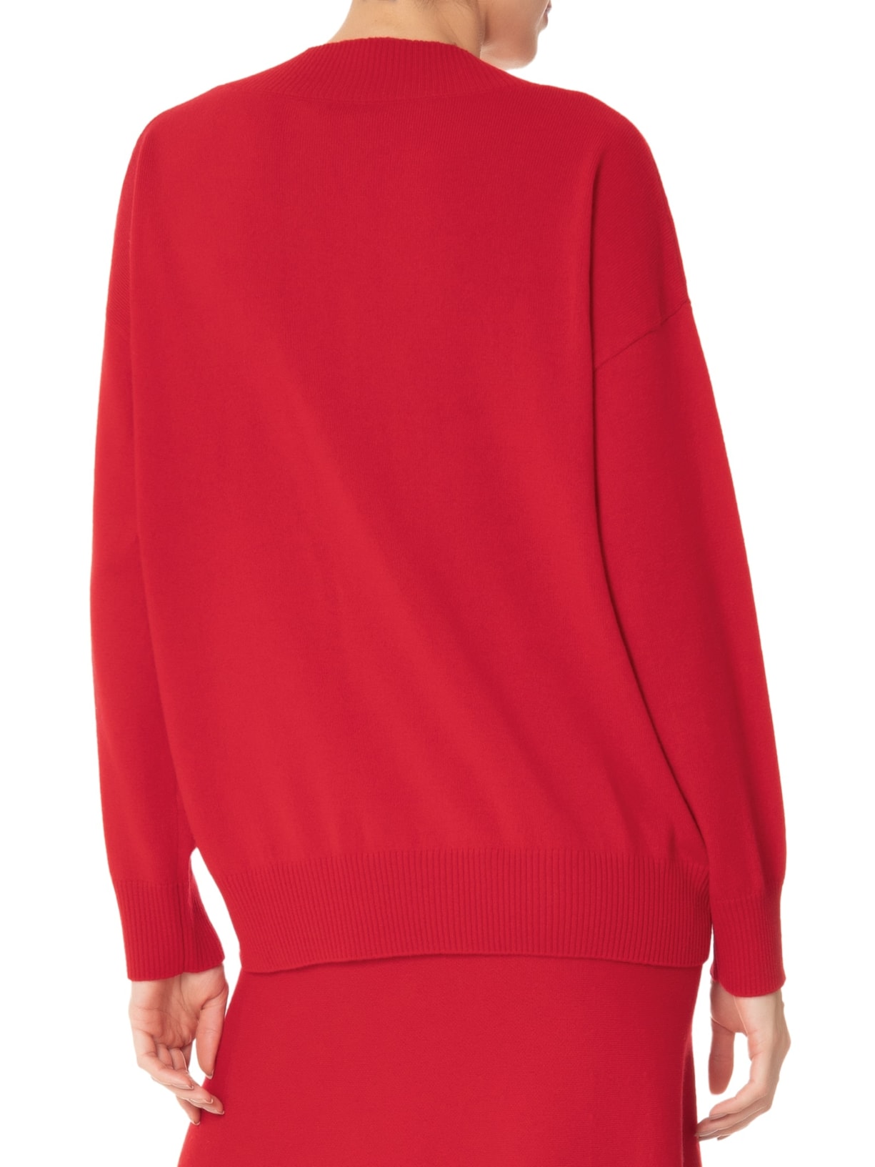 Suéter Feminino Gola V Com Blend De Lã E Cashmere Vermelho '2Essential