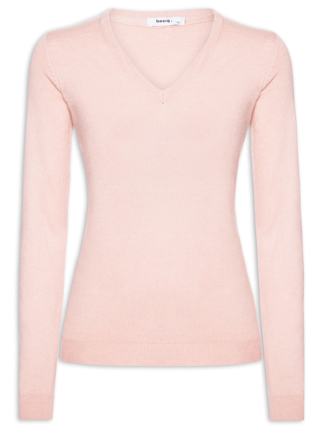 Suéter Feminino Gola V - Rosa