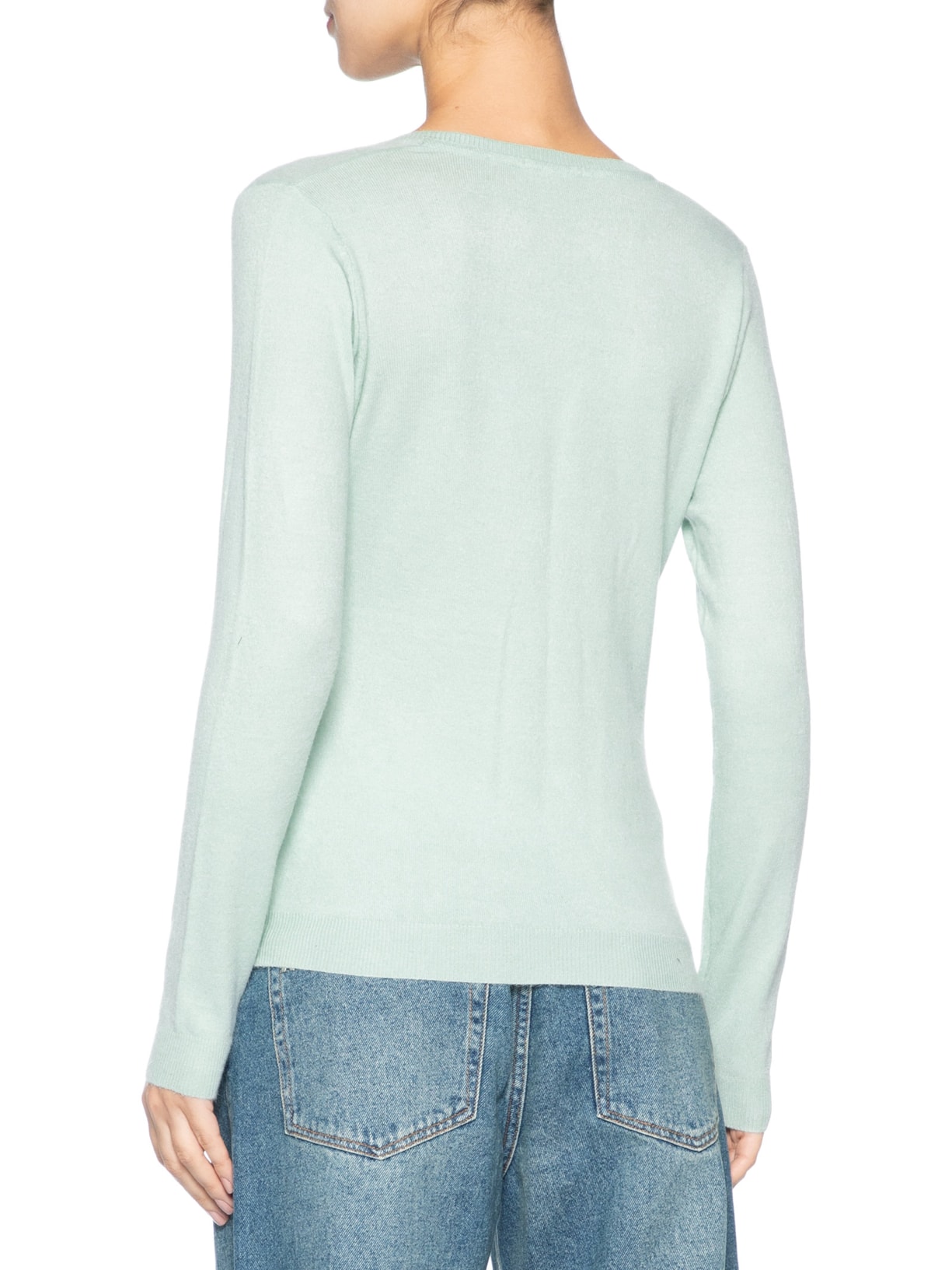 Suéter Feminino Gola V Verde Basiq
