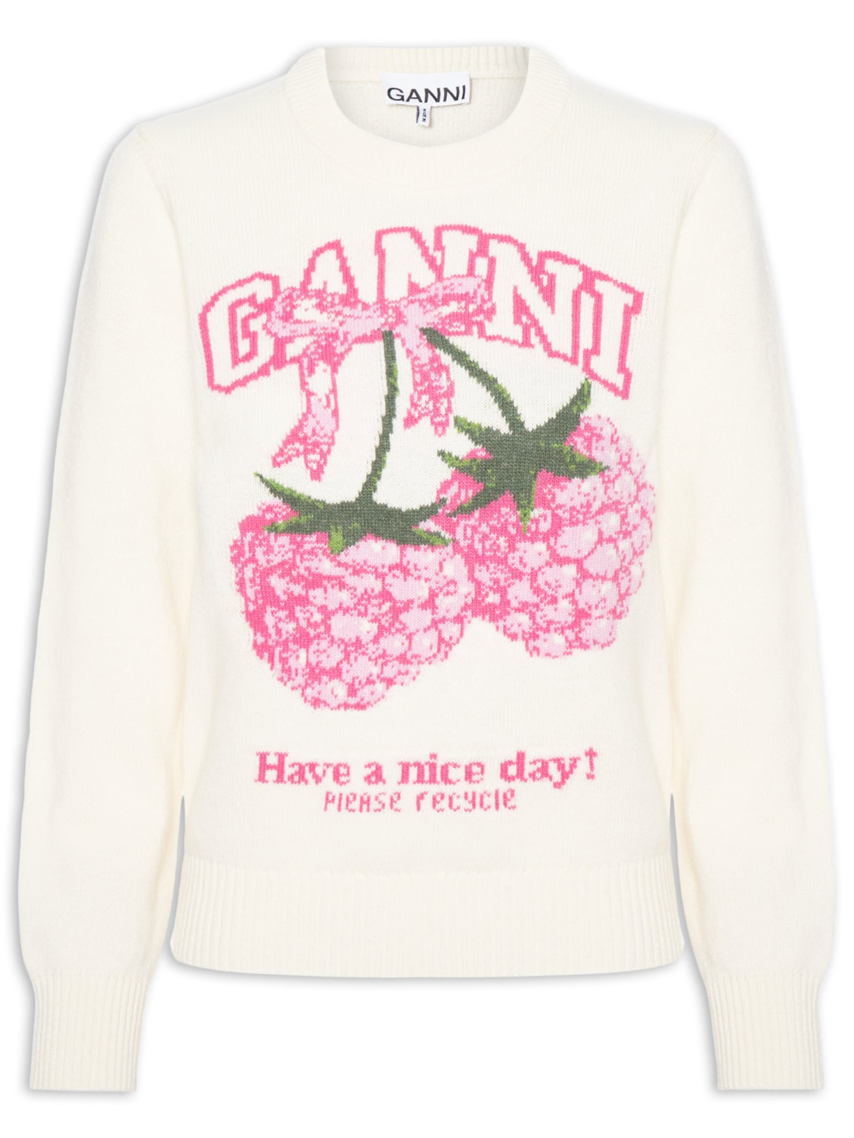 Suéter Feminino Graphic Wool Off White Ganni