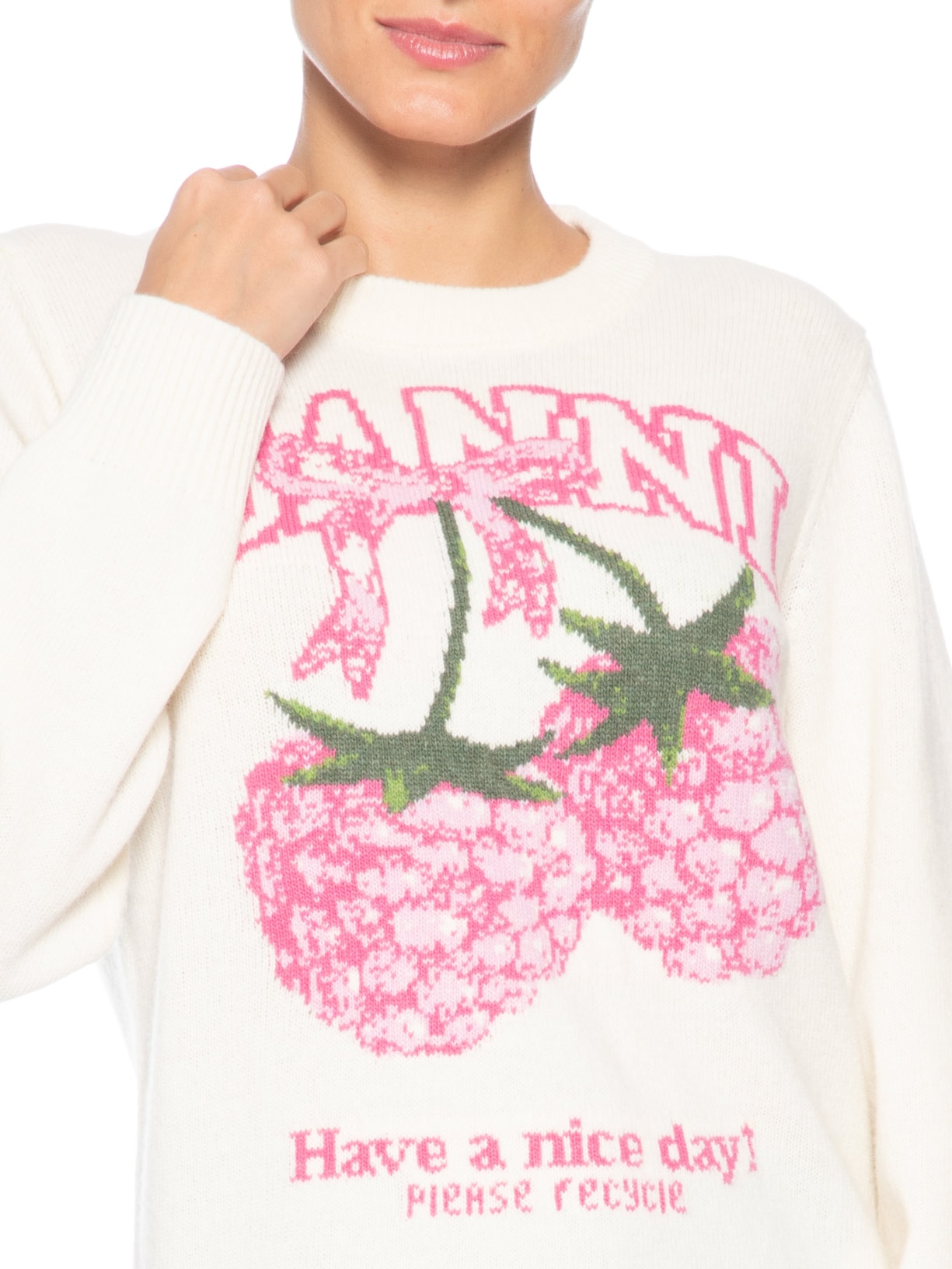 Suéter Feminino Graphic Wool Off White Ganni