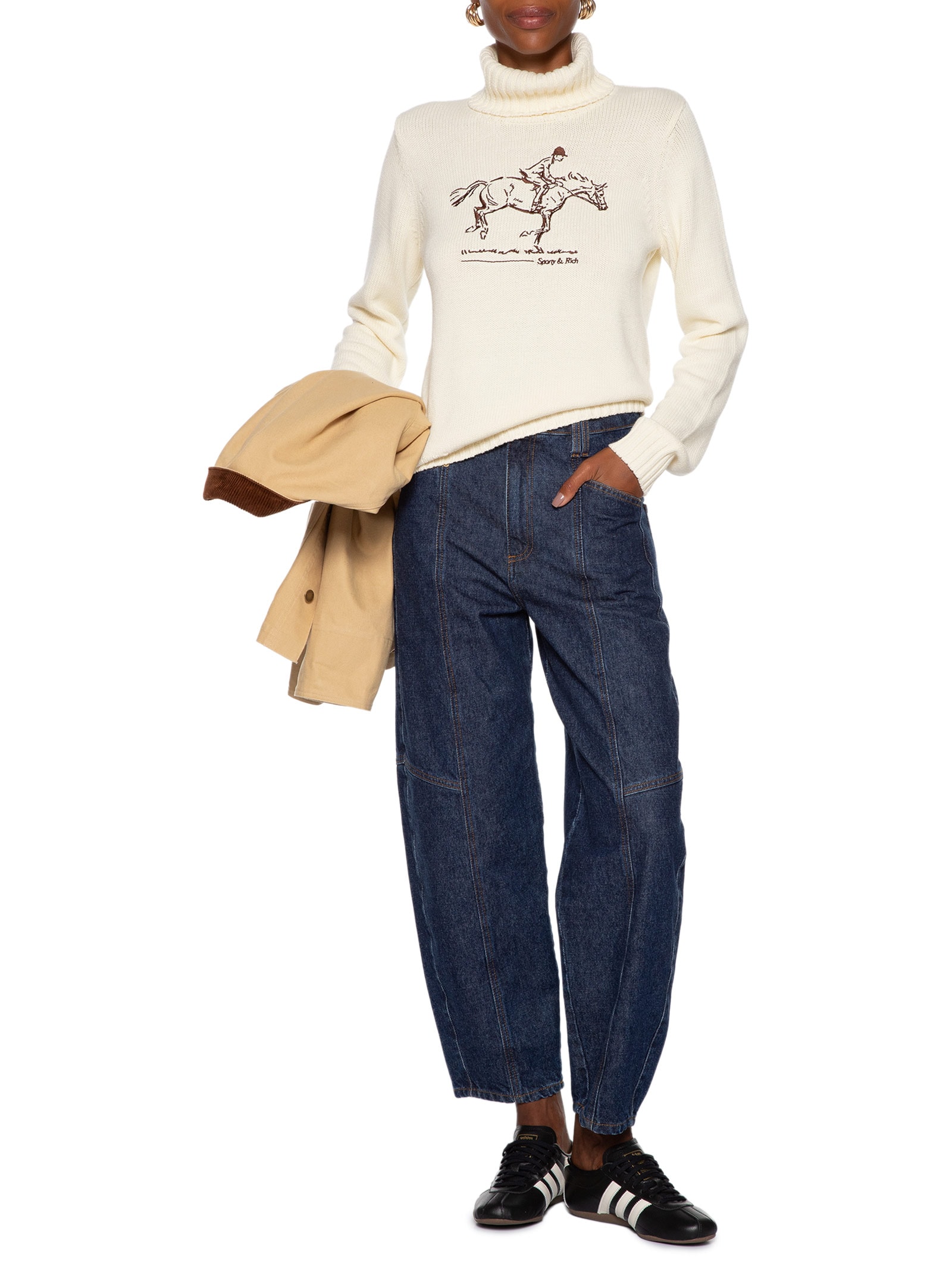 Suéter Feminino Knitted Turtleneck - Off White - Sporty & Rich