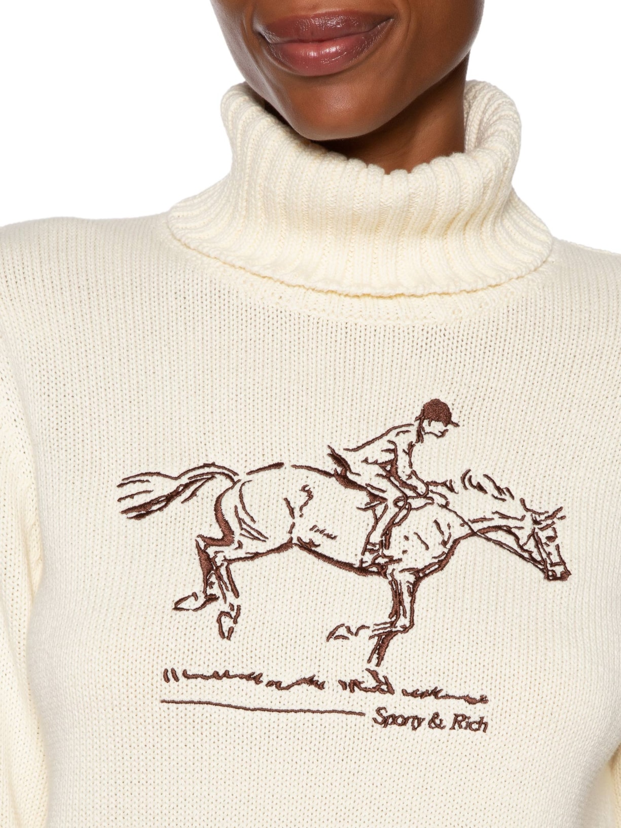 Suéter Feminino Knitted Turtleneck Off White Sporty & Rich