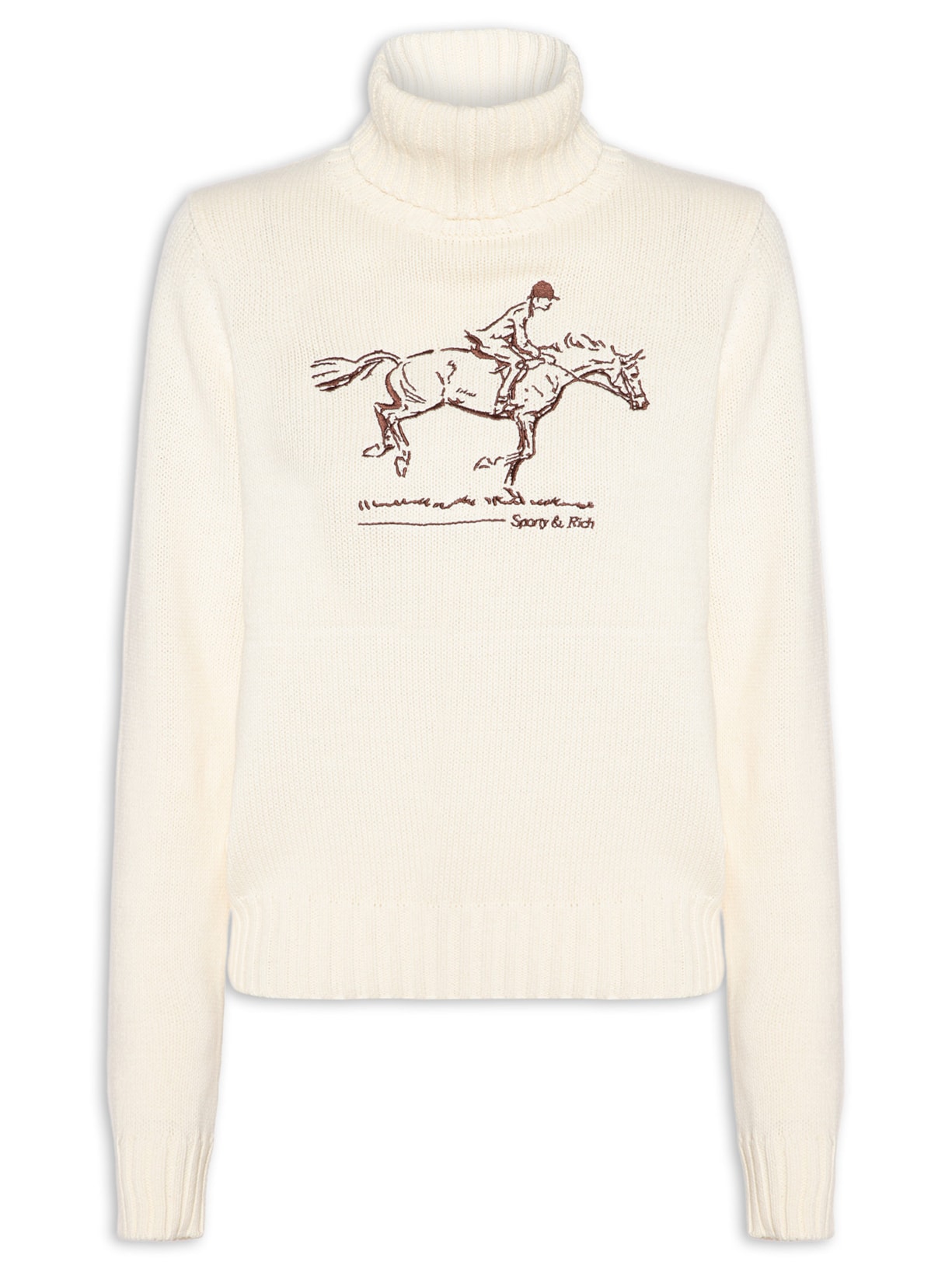 Suéter Feminino Knitted Turtleneck - Off White