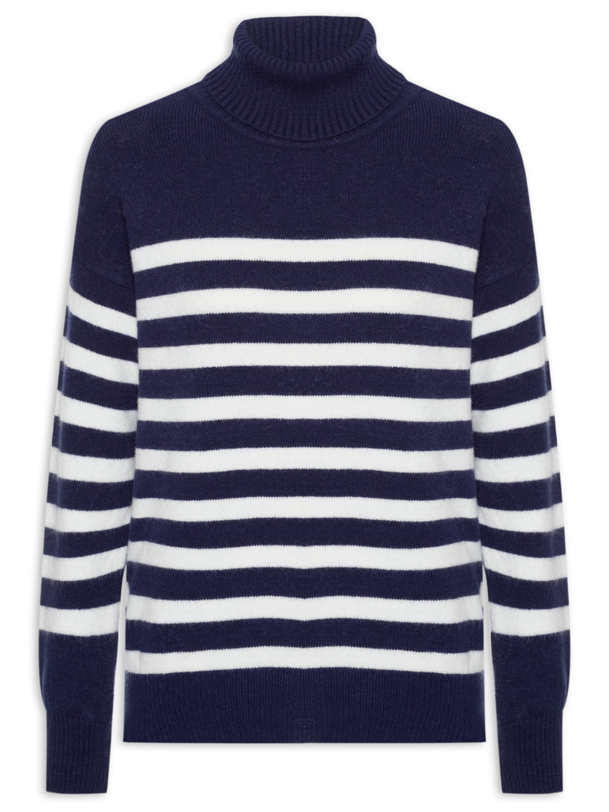 Suéter Feminino Listrado - Azul