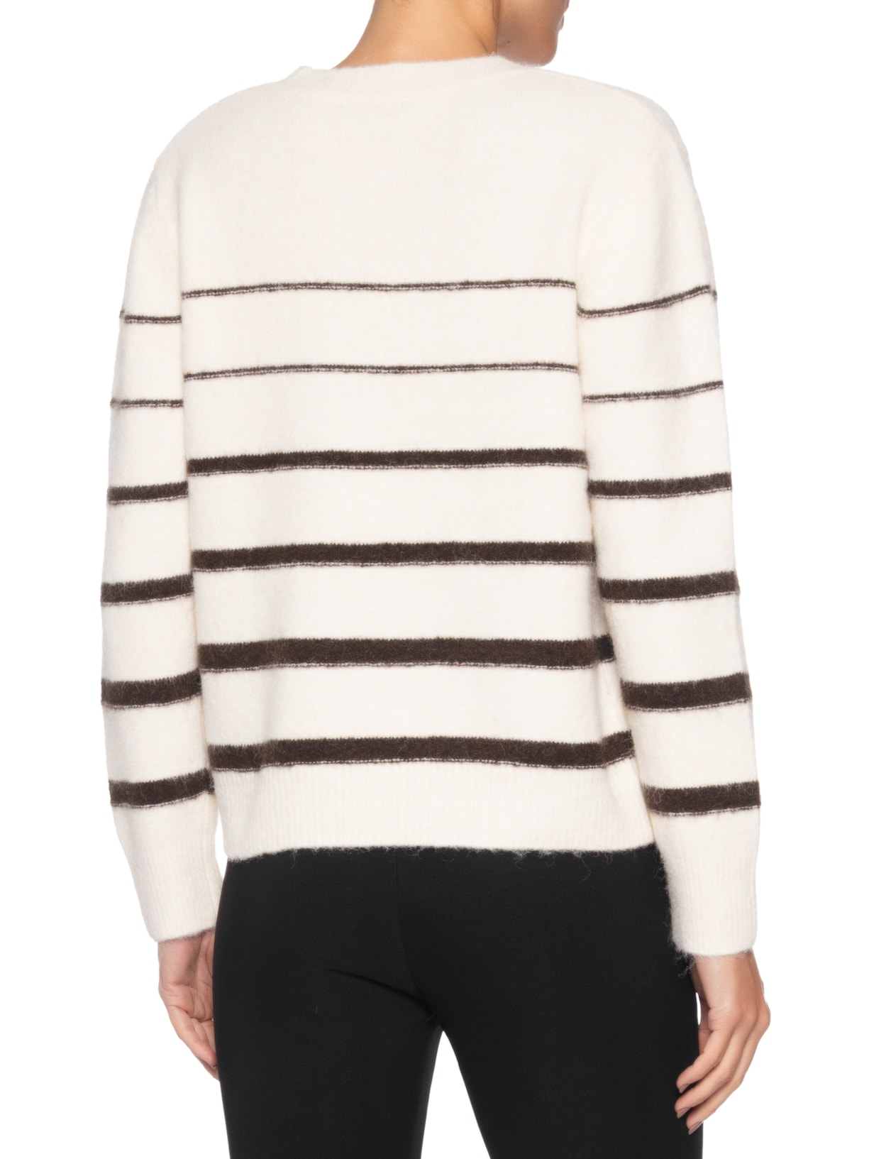 Suéter Feminino Listrado Bege Market 33