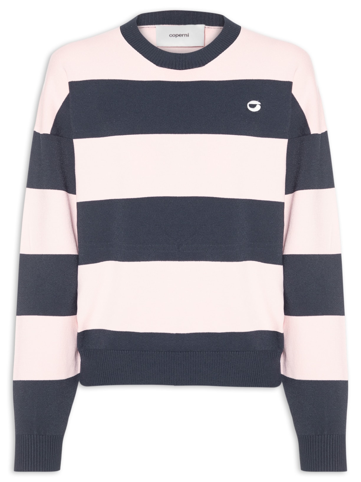 Suéter Feminino Listrado Crewneck - Azul