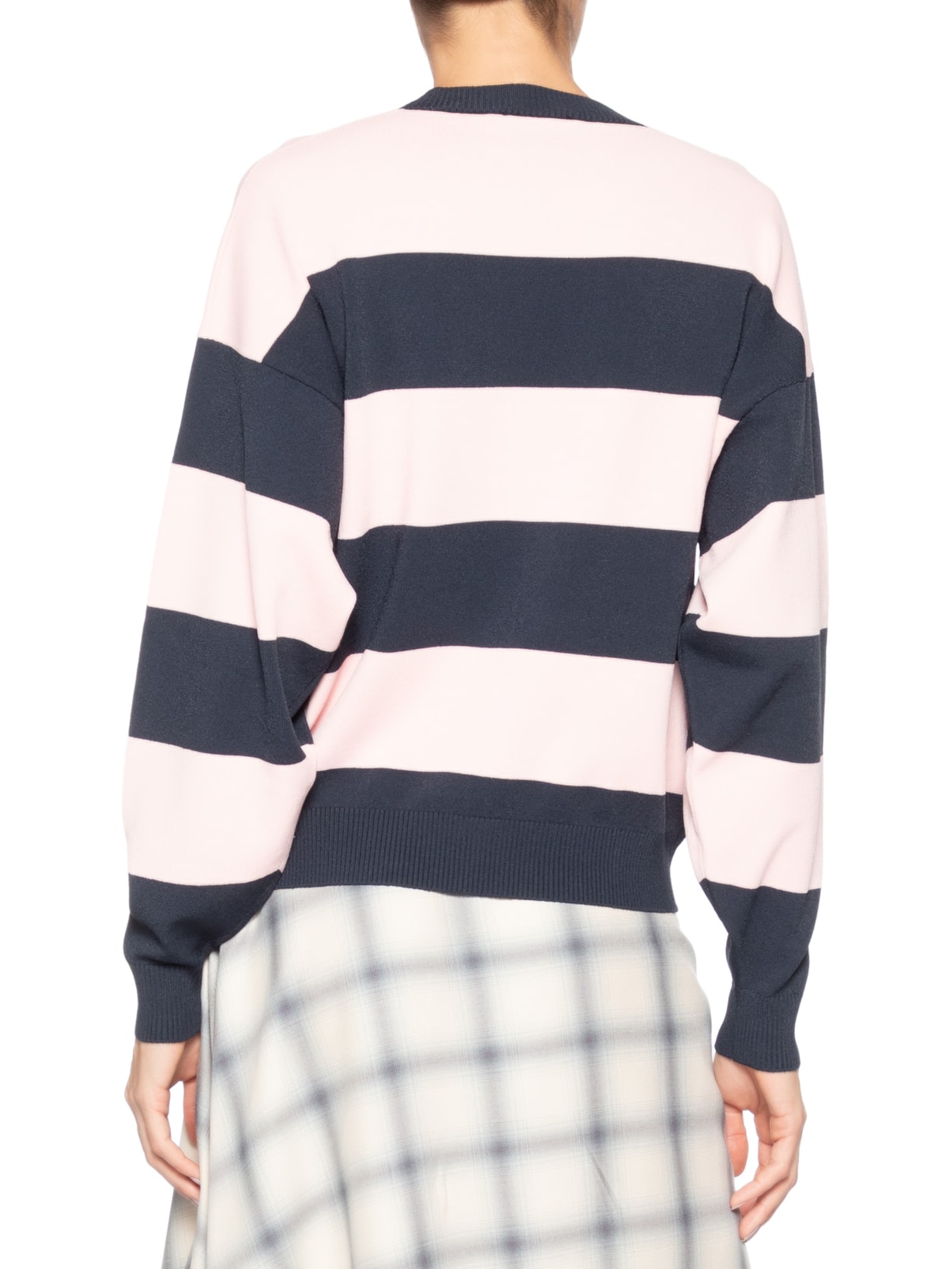 Suéter Feminino Listrado Crewneck Azul Coperni