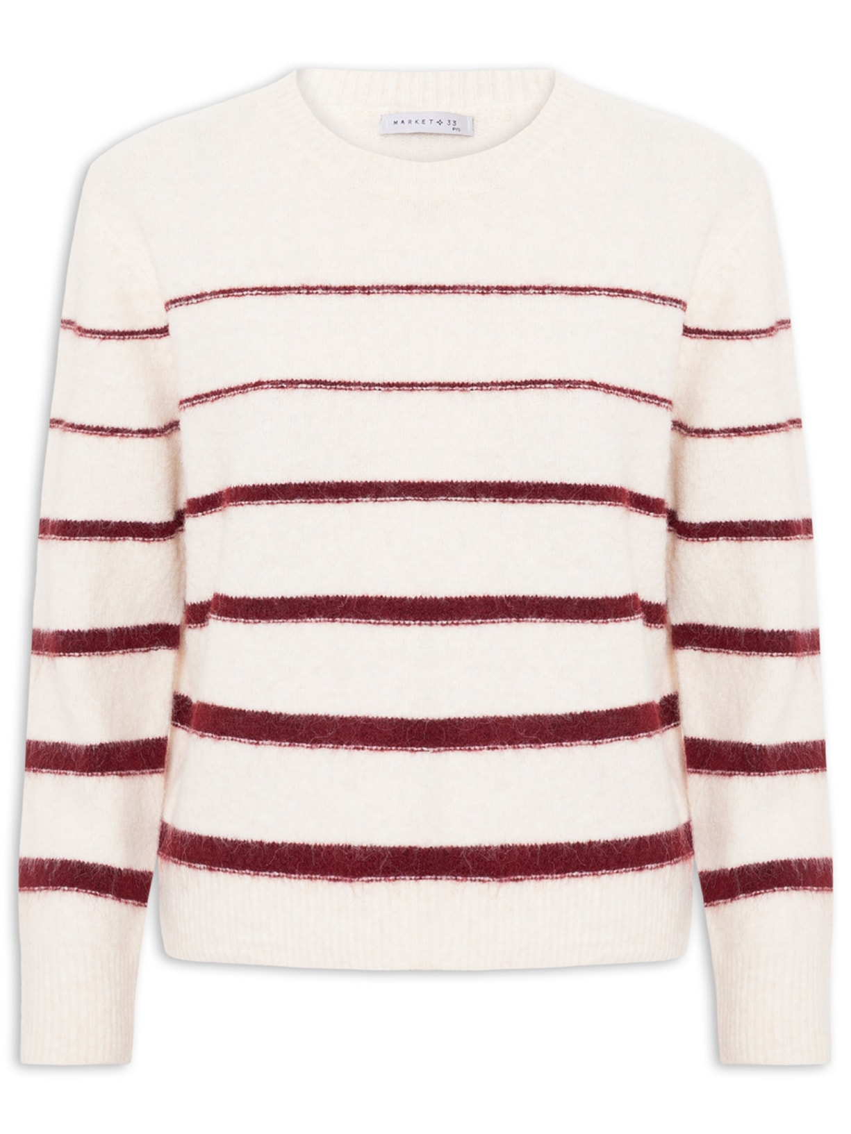 Suéter Feminino Listrado Off White Market 33