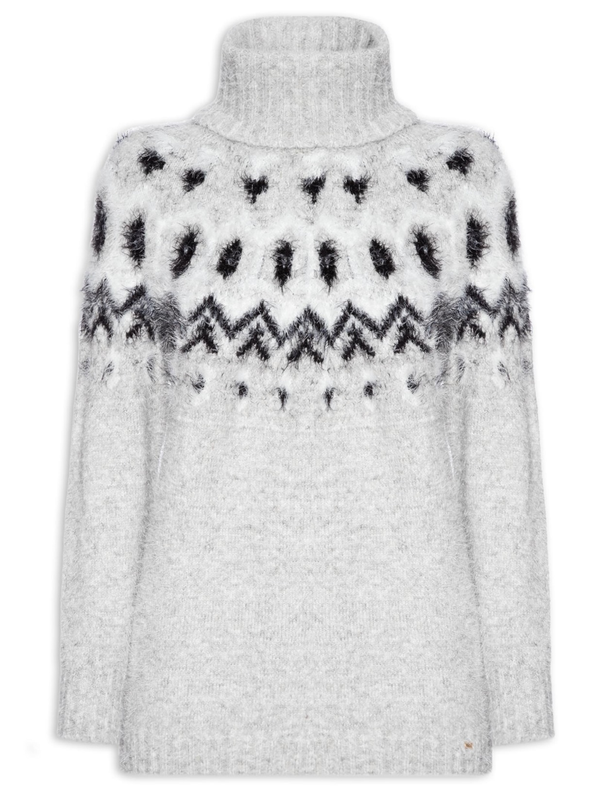 Suéter Feminino Maxi Pull - Cinza