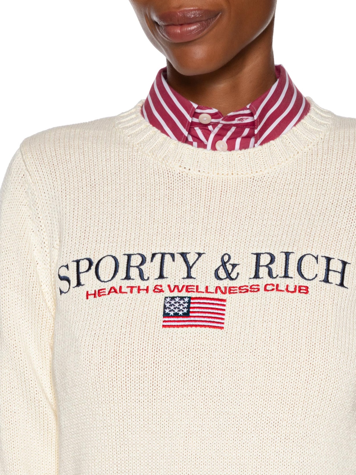 Suéter Feminino Nautical Knitted Off White Sporty & Rich