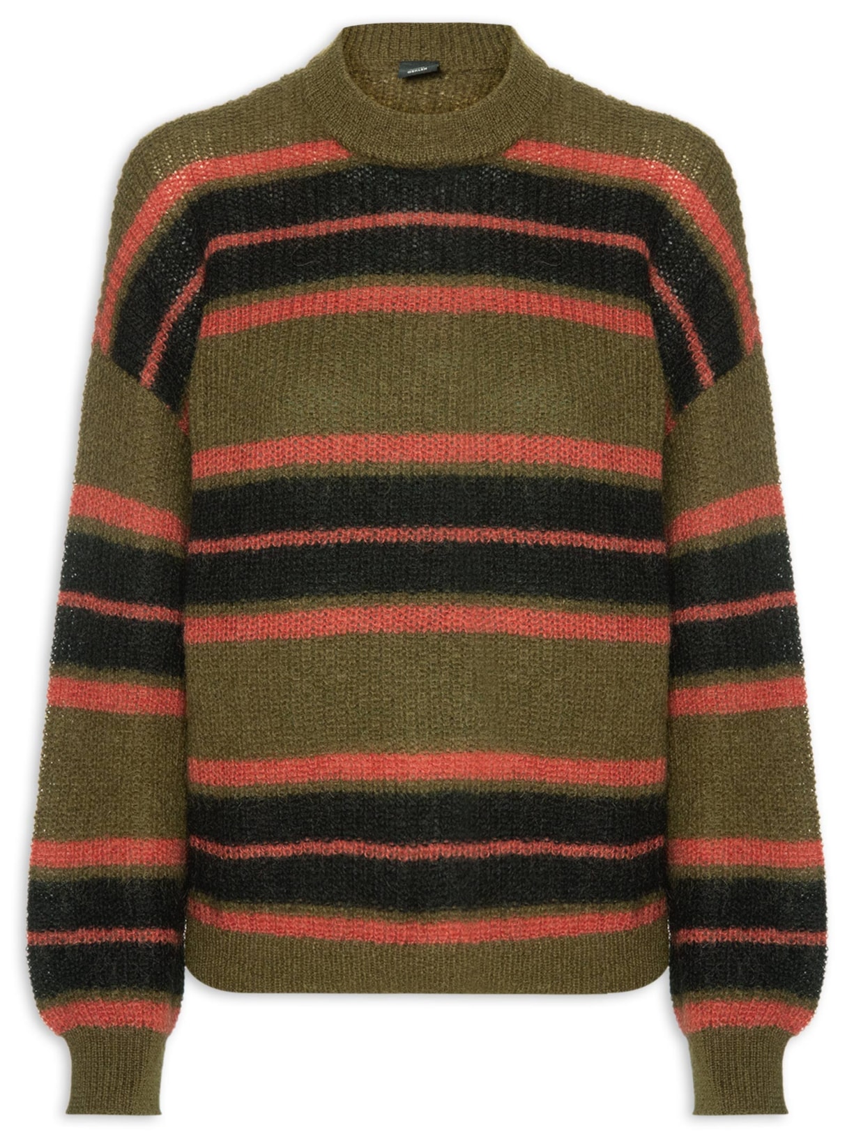 Suéter Feminino Over Tricot Listras Marrom Osklen