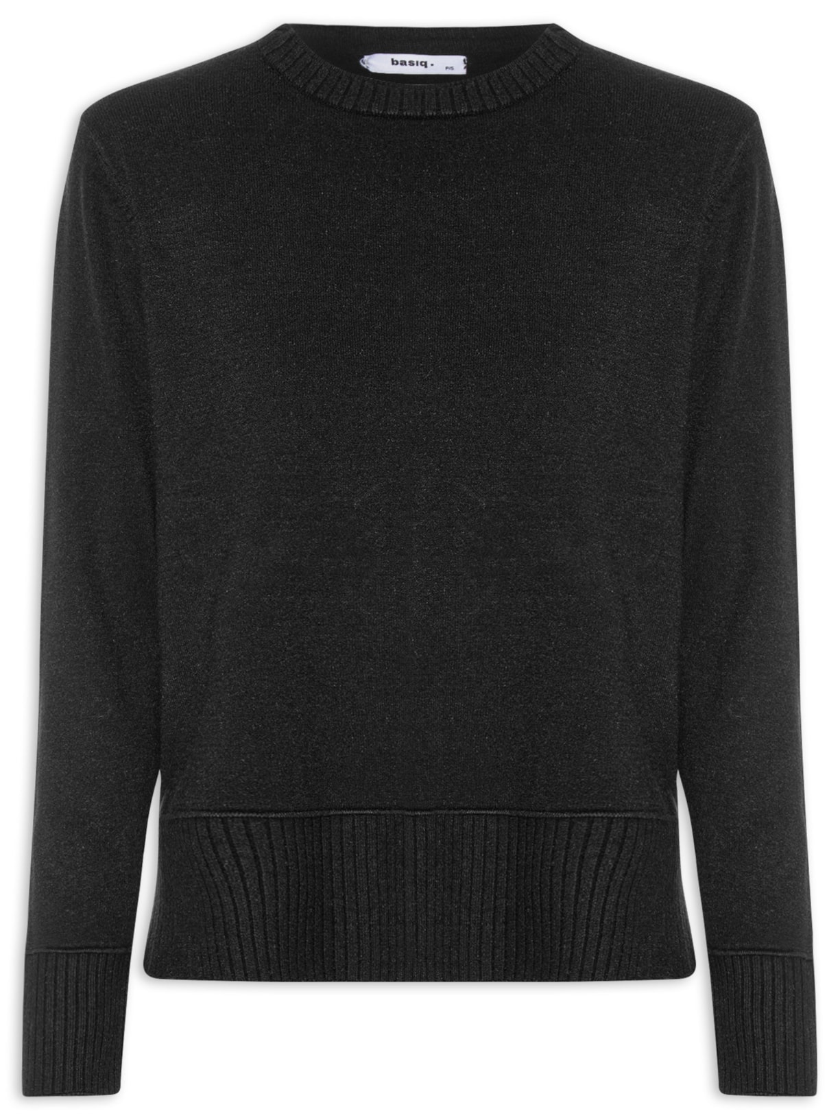 Suéter Feminino Oversized Básico Preto Basiq