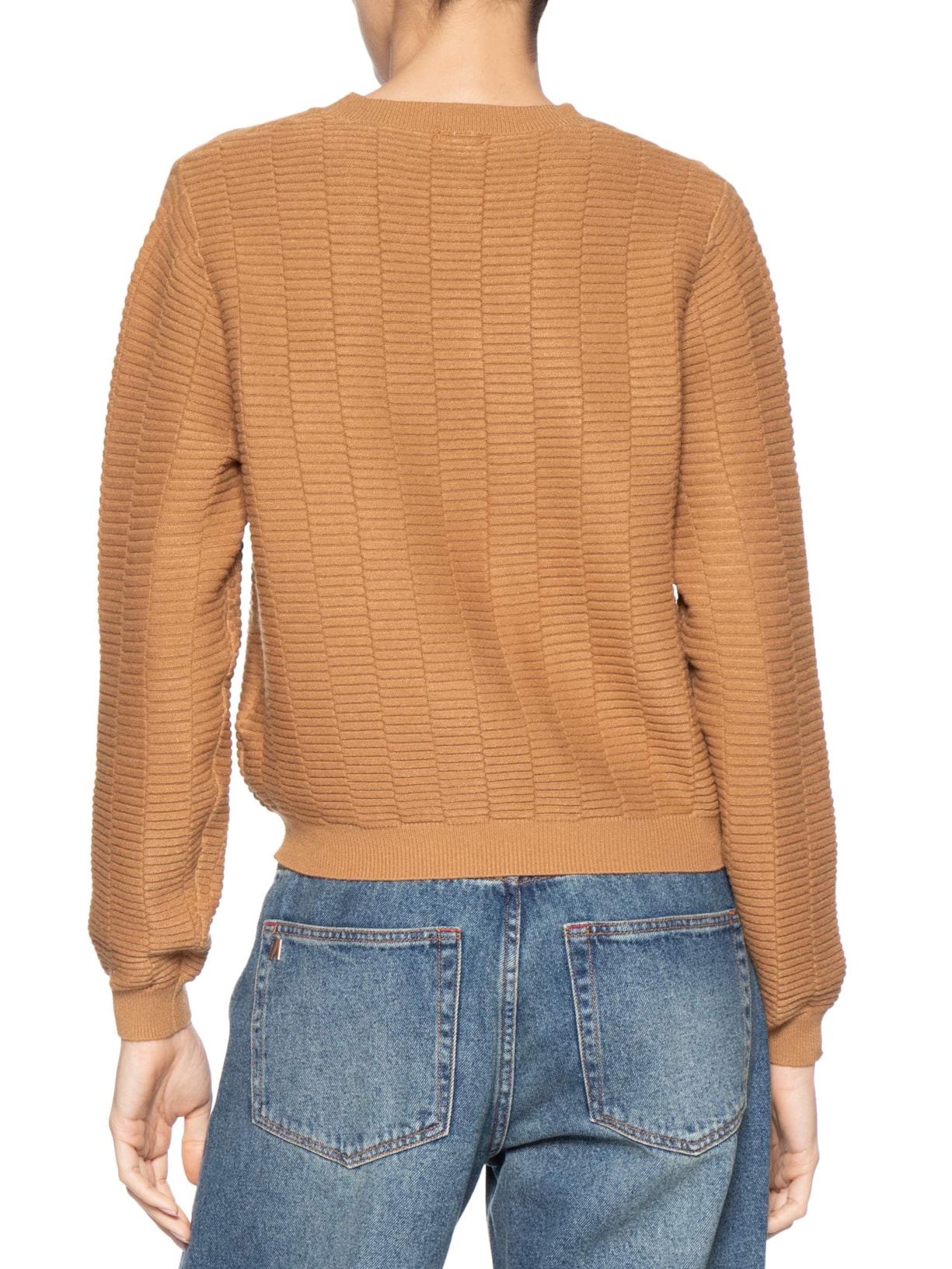 Suéter Feminino Oversized Texturizado Marrom Basiq