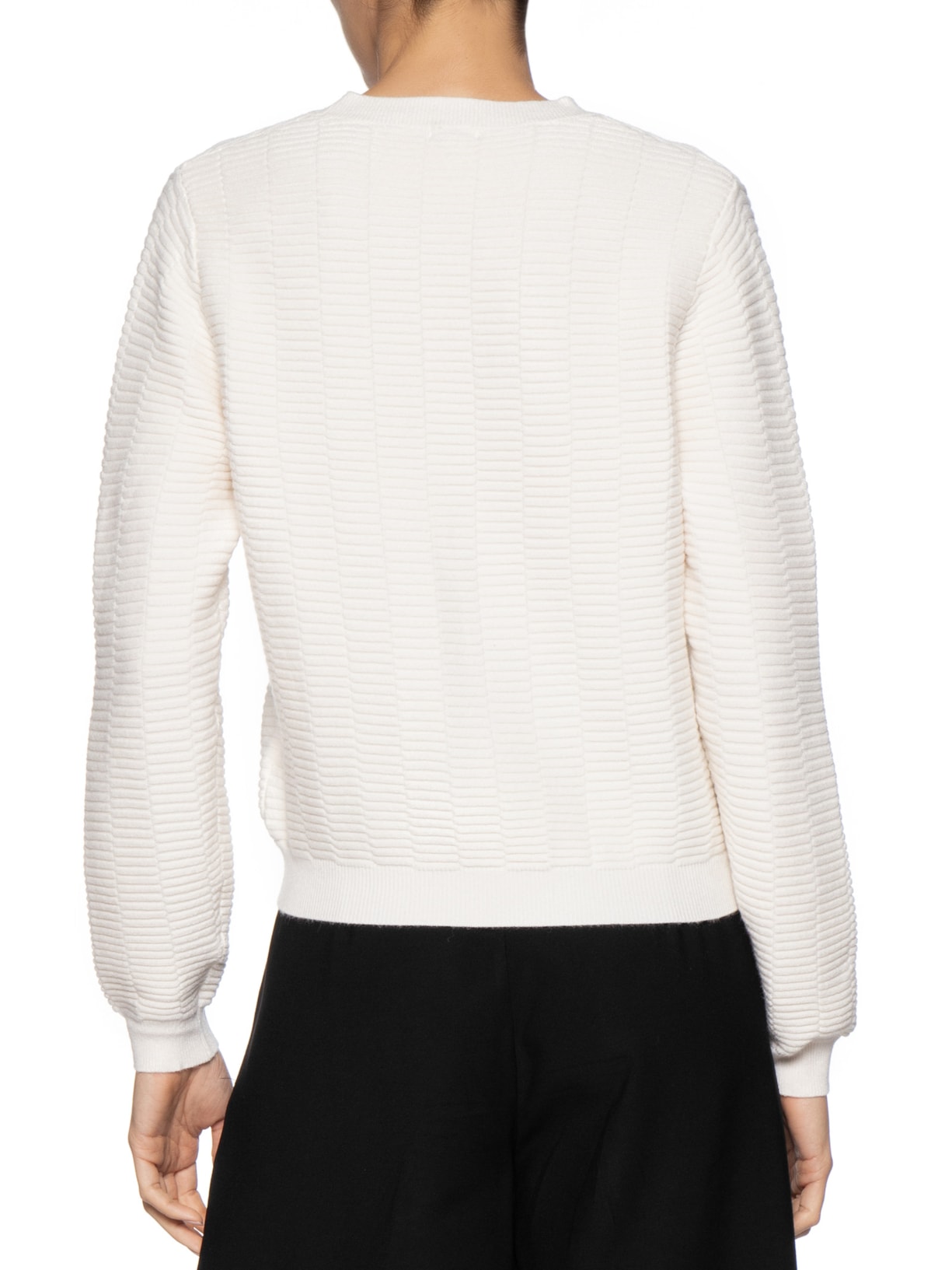 Suéter Feminino Oversized Texturizado Off White Basiq