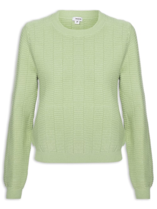 Suéter Feminino Oversized Texturizado - Verde