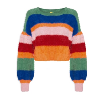 Suéter Feminino Pelinho Tricot Listra - Verde