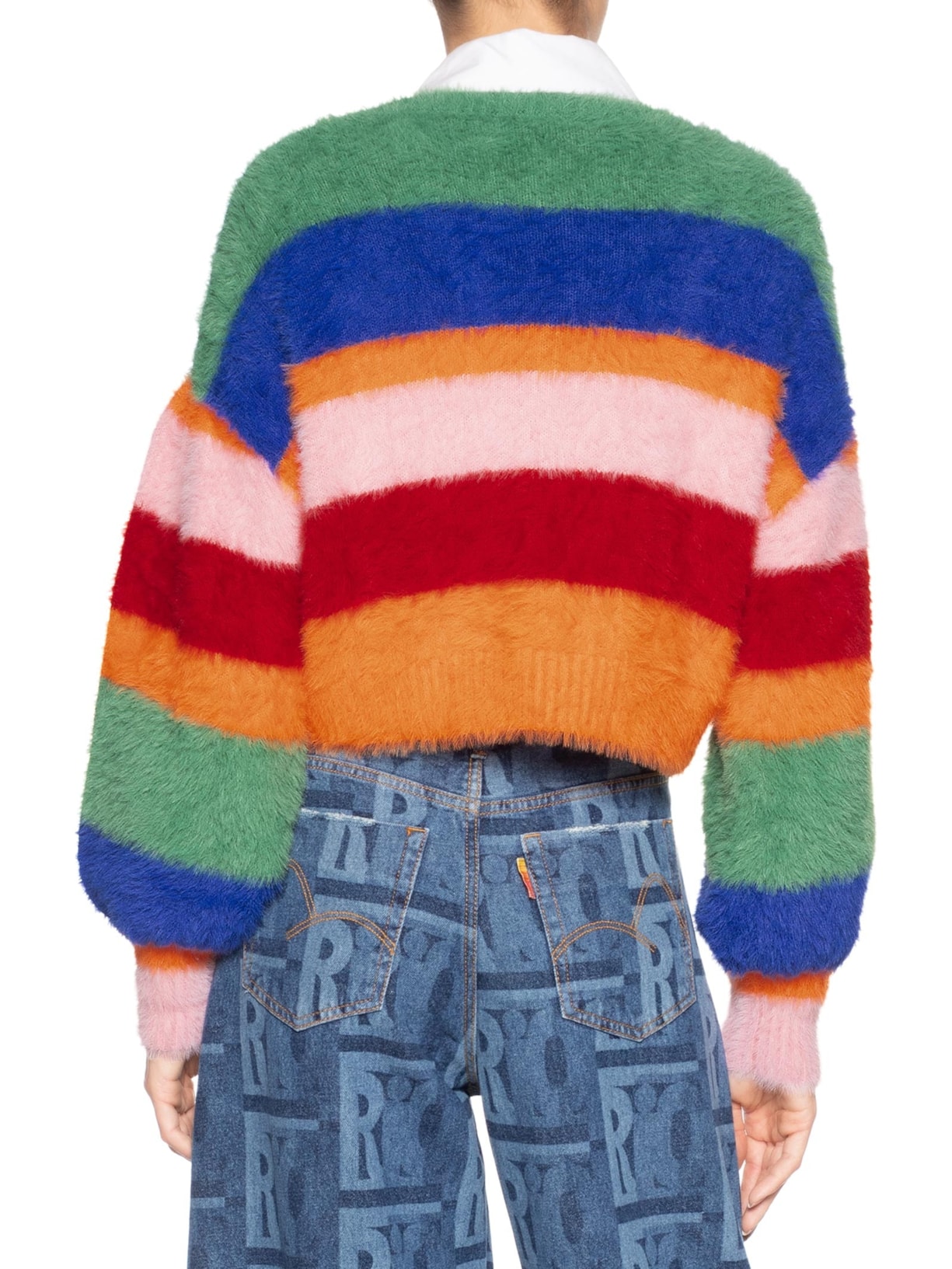 Suéter Feminino Pelinho Tricot Listra Verde Farm