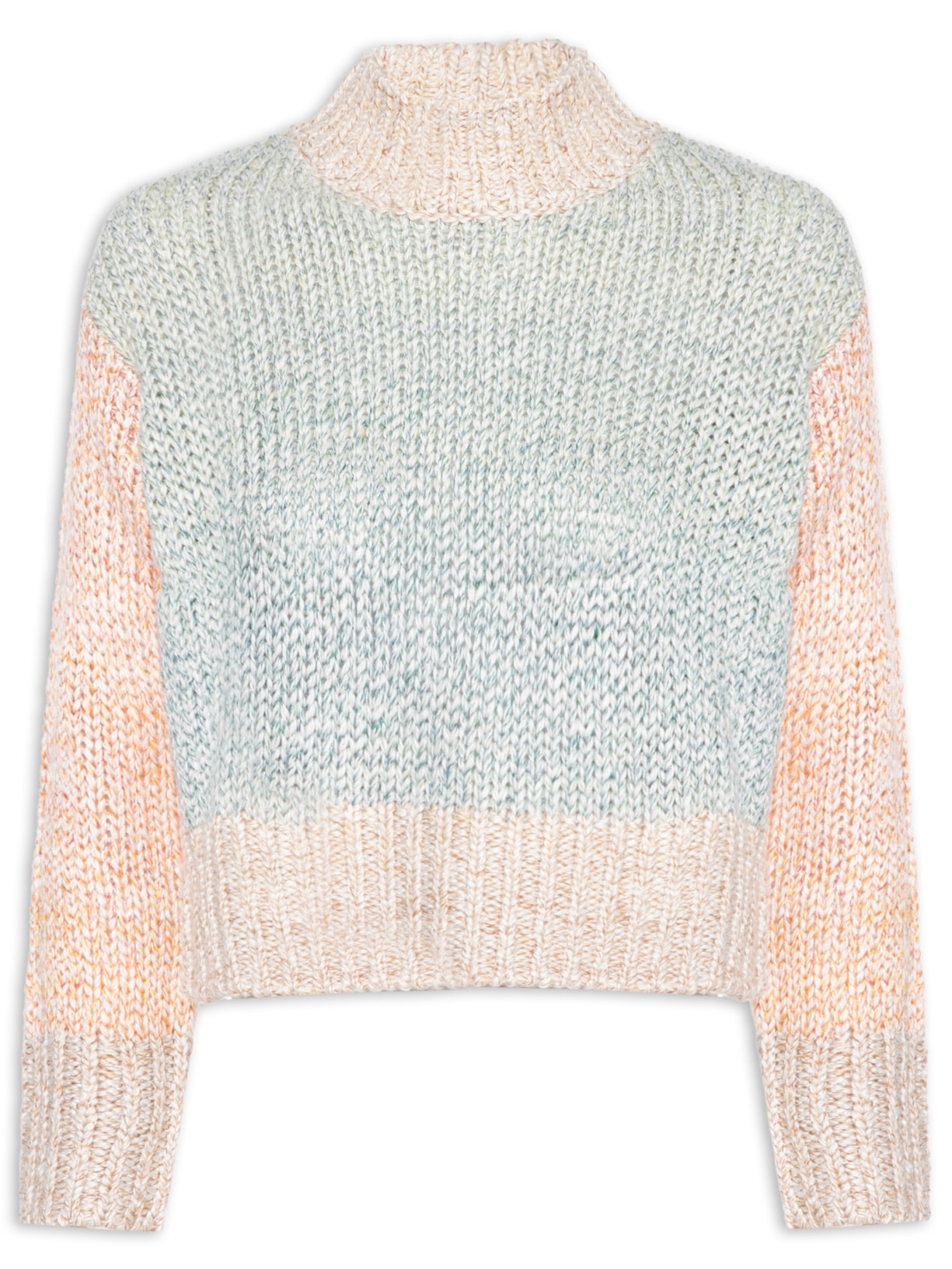 Suéter Feminino Ponto Colorido Tricot - Verde