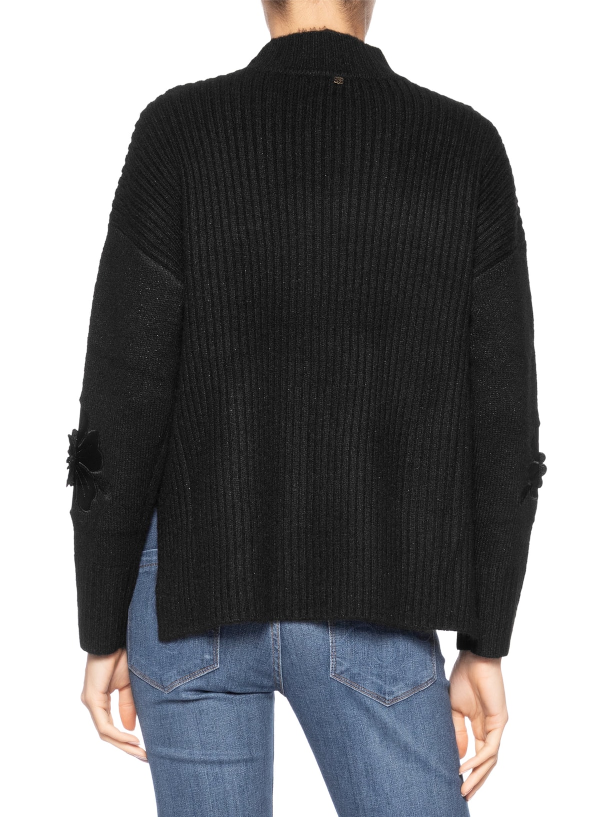 Suéter Feminino Pull June Tricot Preto Bo.bô