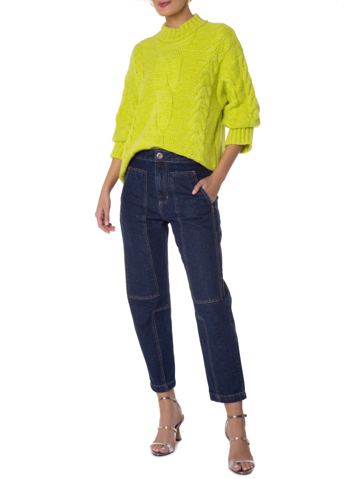 Suéter Feminino Pull Tranças Vibrantes Tricot - Verde by ANIMALE