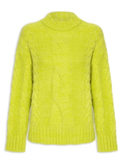Suéter Feminino Pull Tranças Vibrantes Tricot - Verde by ANIMALE