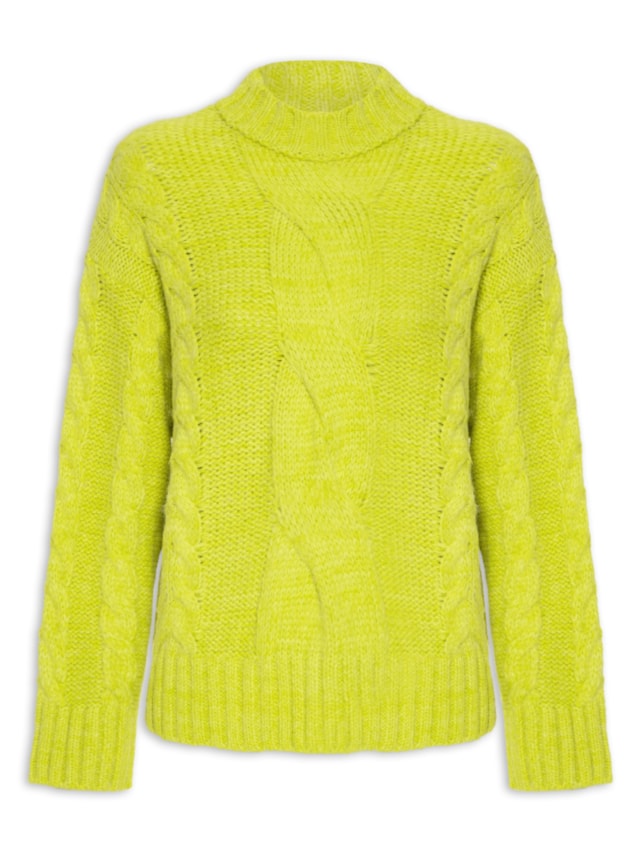 Suéter Feminino Pull Tranças Vibrantes Tricot - Verde by ANIMALE