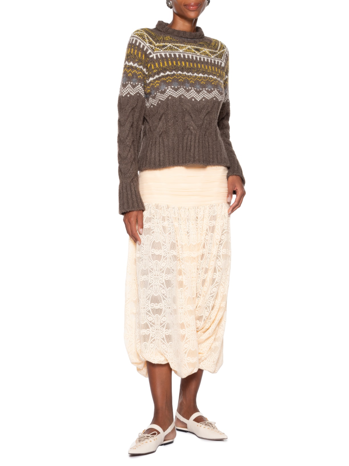 Suéter Feminino Pull Tricot Jamie Marrom Nk