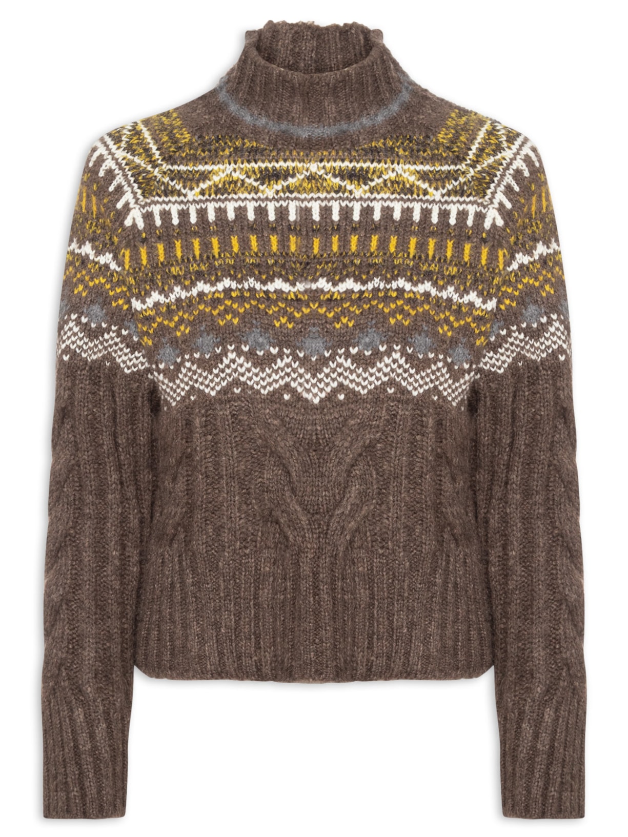 Suéter Feminino Pull Tricot Jamie - Marrom