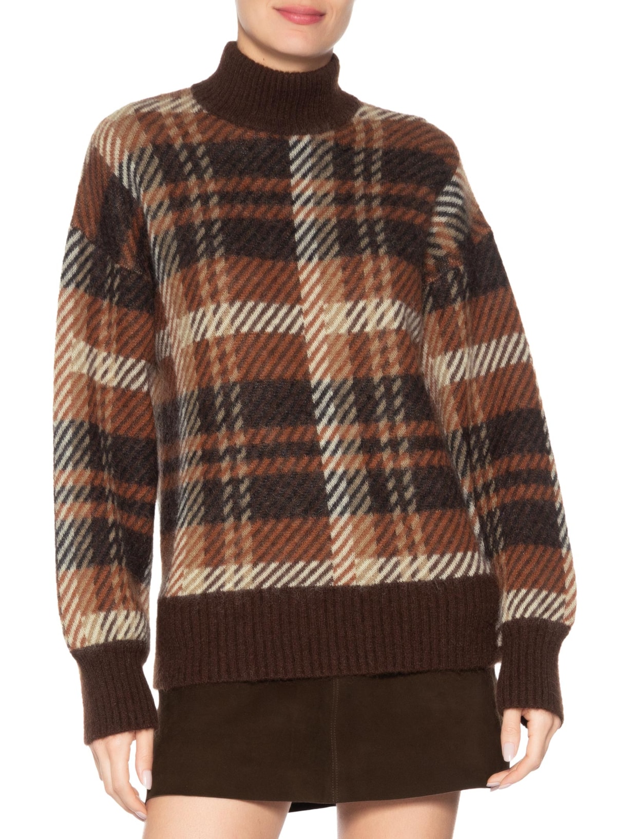 Suéter Feminino Pull Tricot Marrom Nk