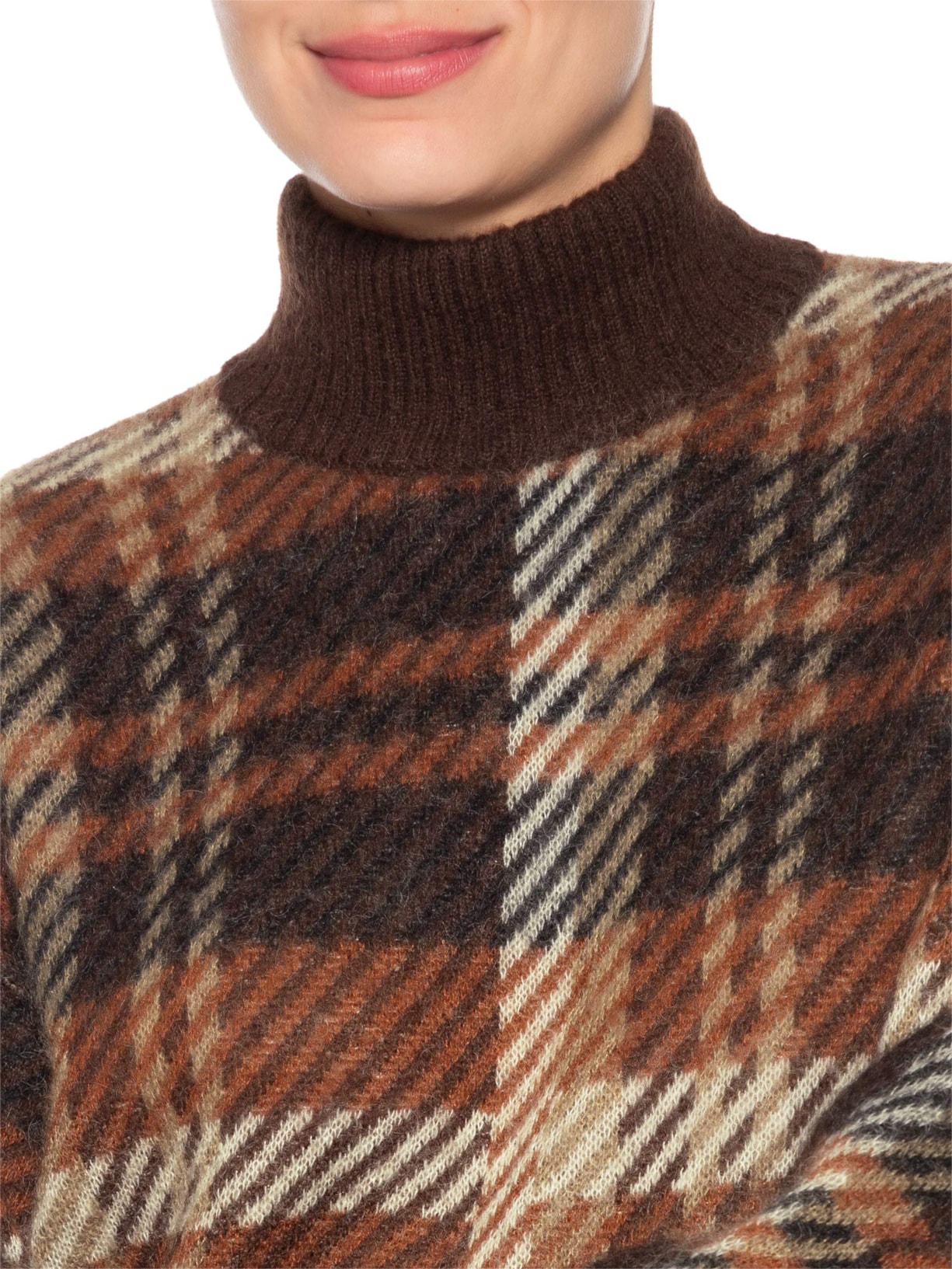 Suéter Feminino Pull Tricot Marrom Nk