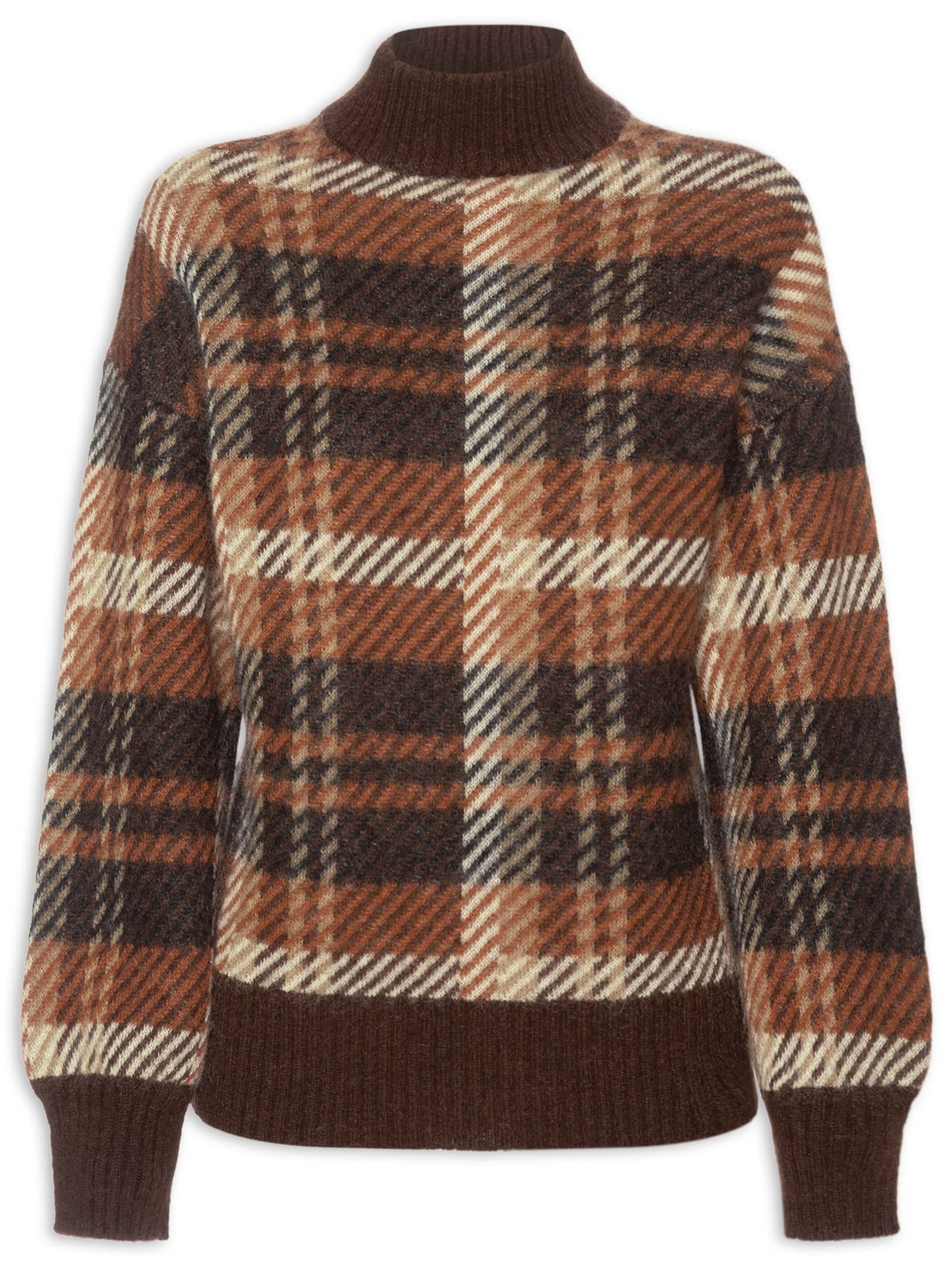 Suéter Feminino Pull Tricot Marrom Nk