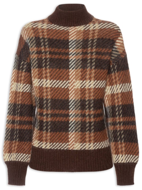 Suéter Feminino Pull Tricot - Marrom