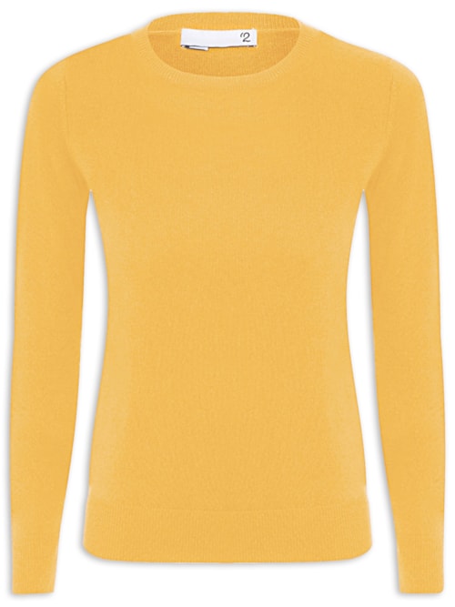 Suéter Feminino Puro Cashmere - Amarelo