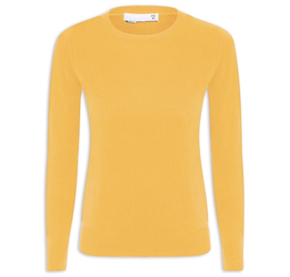 Suéter Feminino Puro Cashmere - Amarelo