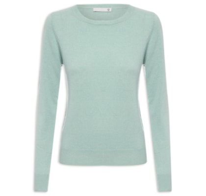 Suéter Feminino Puro Cashmere - Azul