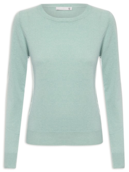 Suéter Feminino Puro Cashmere - Azul