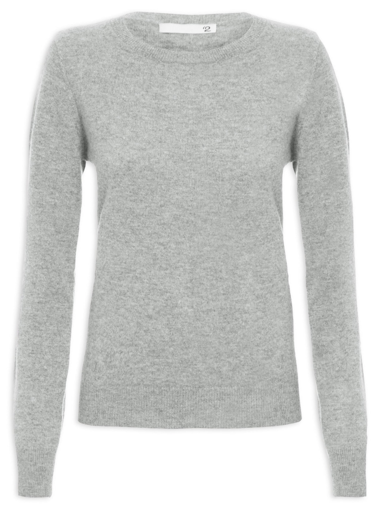 Suéter Feminino Puro Cashmere - Cinza