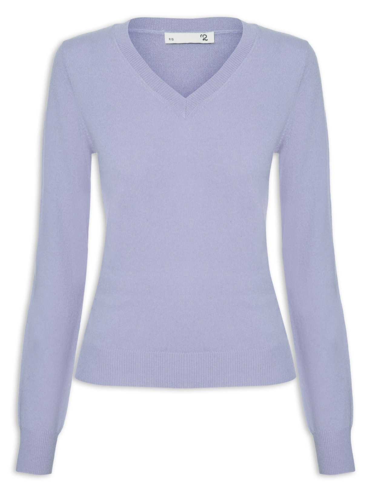 Suéter Feminino Puro Cashmere Gola V - Lilás