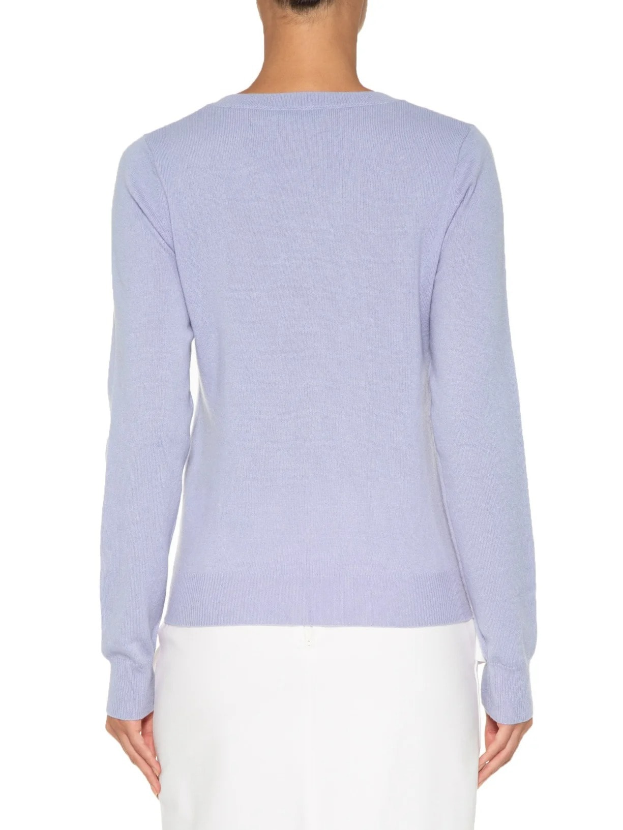 Suéter Feminino Puro Cashmere Gola V Lilás '2Essential