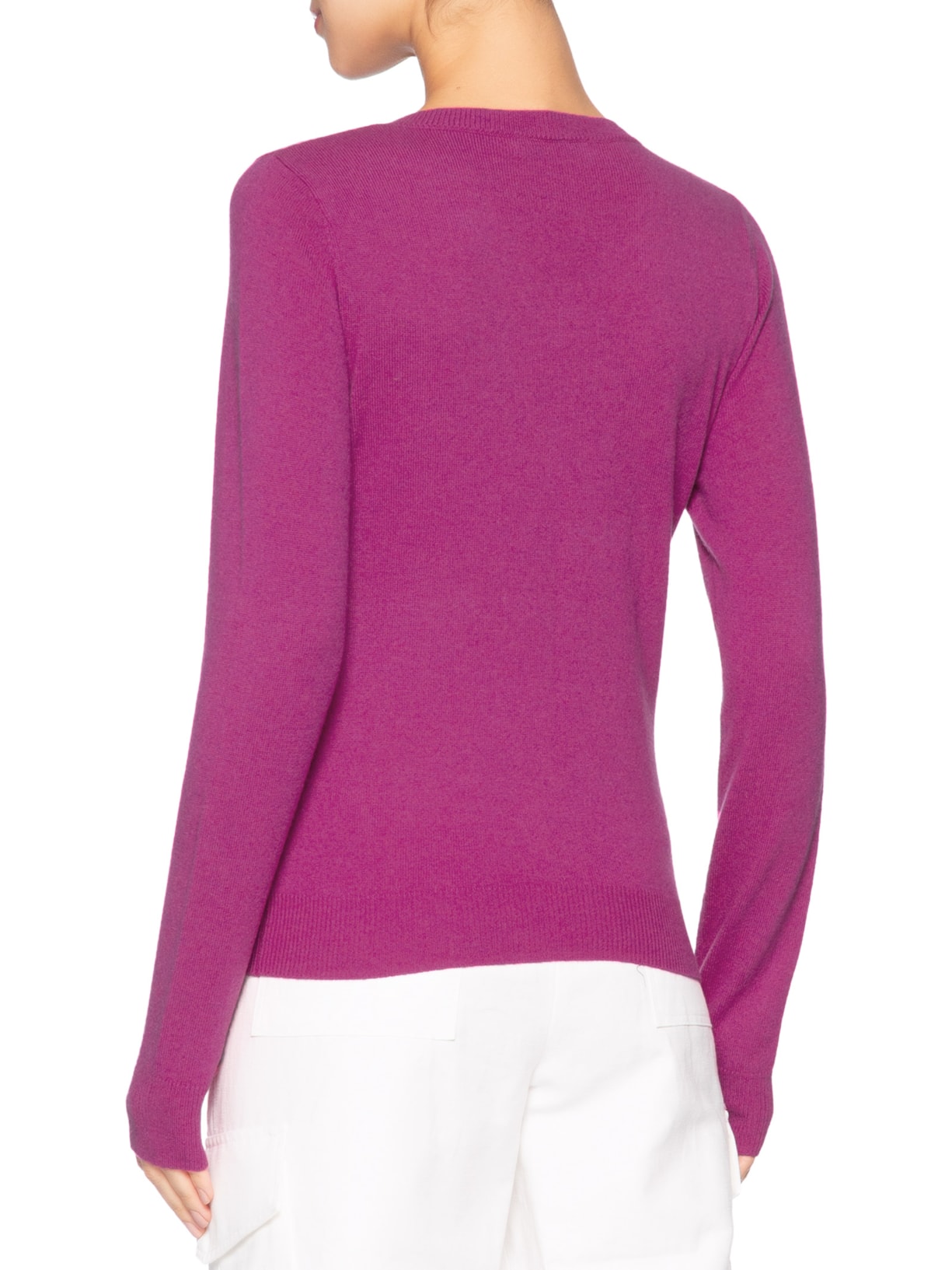 Suéter Feminino Puro Cashmere Gola V Rosa '2Essential