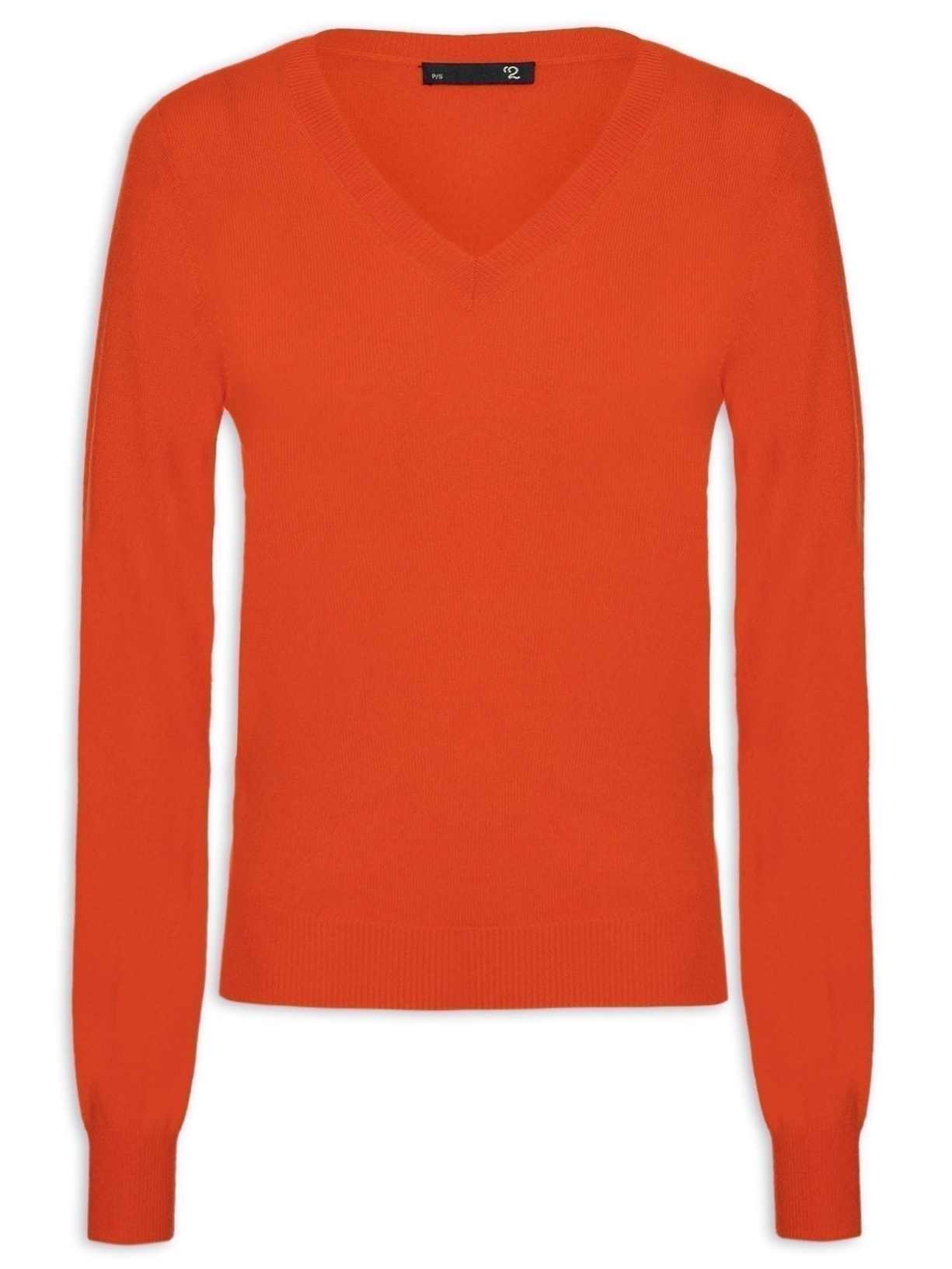 Suéter Feminino Puro Cashmere Gola V - Vermelho