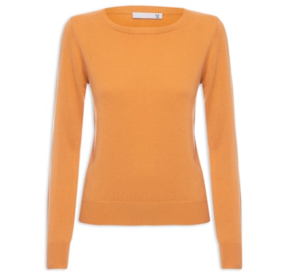 Suéter Feminino Puro Cashmere - Laranja