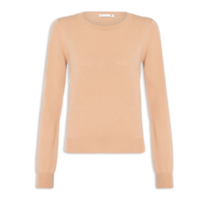 Suéter Feminino Puro Cashmere - Marrom
