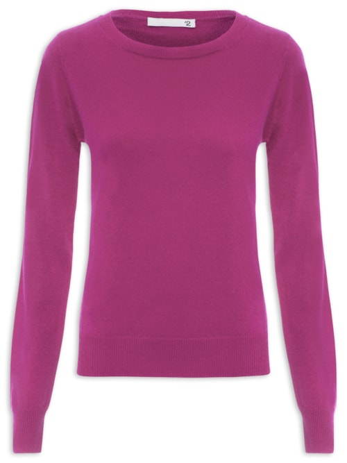Suéter Feminino Puro Cashmere - Rosa