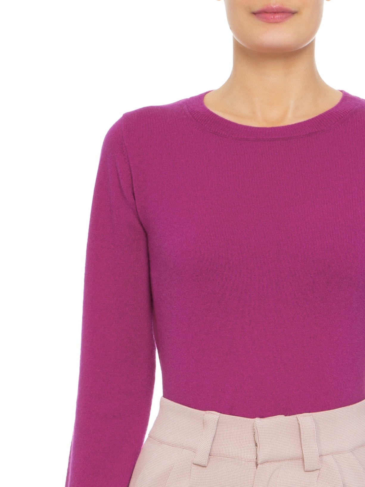 Suéter Feminino Puro Cashmere Rosa '2Essential