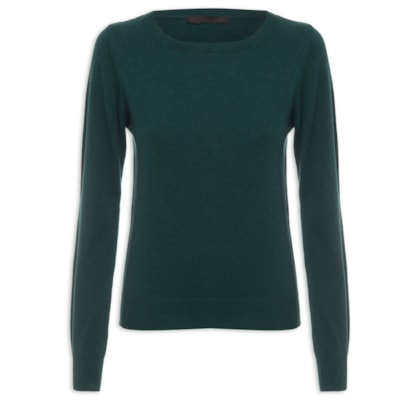 Suéter Feminino Puro Cashmere - Verde