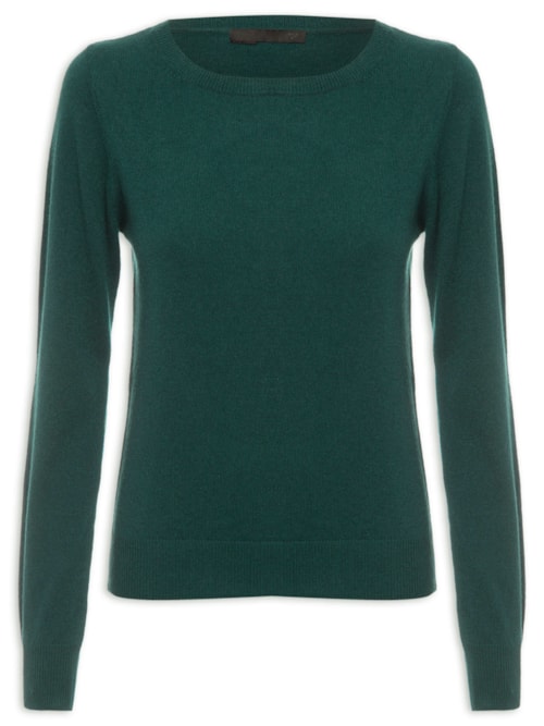 Suéter Feminino Puro Cashmere - Verde