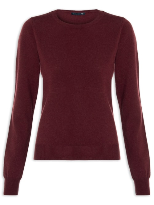 Suéter Feminino Puro Cashmere - Vermelho