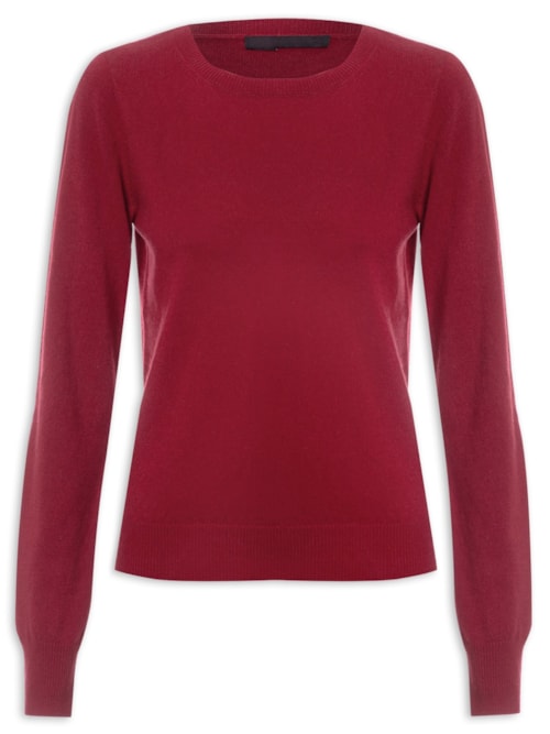 Suéter Feminino Puro Cashmere - Vinho